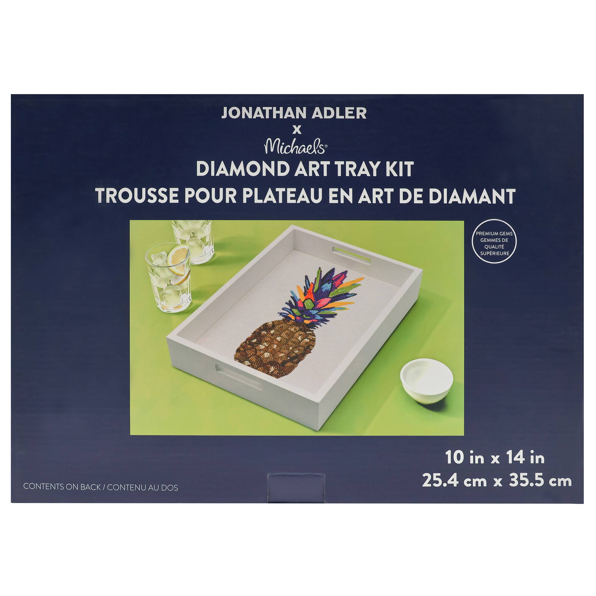 Jonathan Adler x Michaels 10" x 14" Pineapple Diamond Art Tray Kit